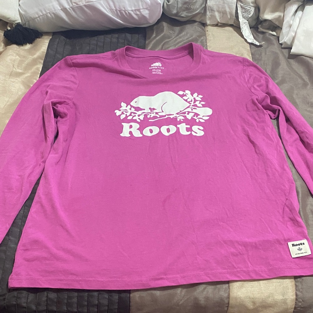 Roots Kids Magenta Long Sleeve Tee